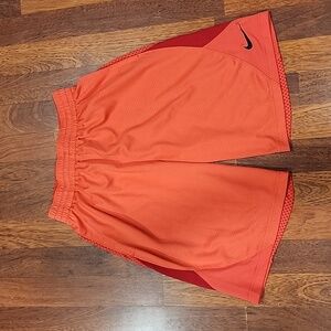 NIKE Kids Boys Large L Orange Athletic Shorts